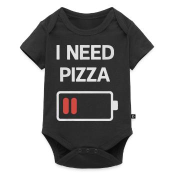 Pizza Italie Restauration rapide - Body à manches courtes Premium Bébé - noir - Devant