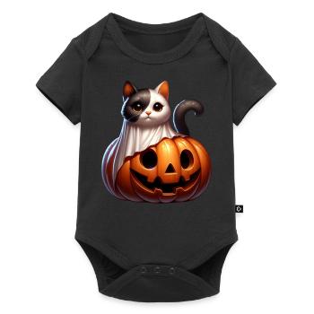 Idées de cadeaux d’Halloween pour chat mignon - Body à manches courtes Premium Bébé - noir - Devant