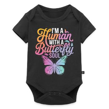 Butterfly Monarch Butterfly Colorful Butterflies - Baby Premium short-sleeve bodysuit - black - Front