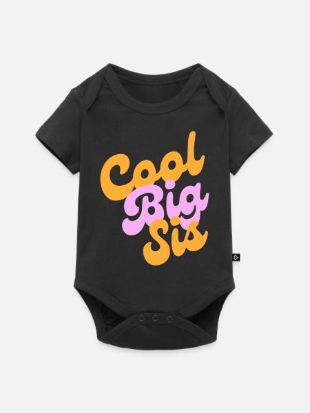 cool big sis - Baby Premium Kurzarmbody - Schwarz