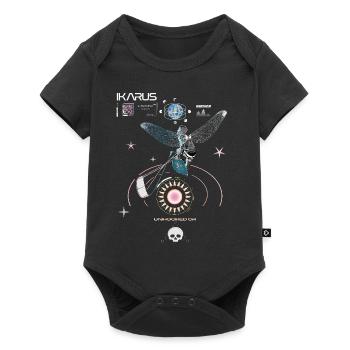 Kitesurfer Ikarus - Baby Premium Kurzarmbody - Schwarz - Vorne