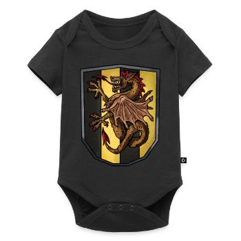 Armoiries des dragons bruns - Body à manches courtes Premium Bébé - noir - Devant