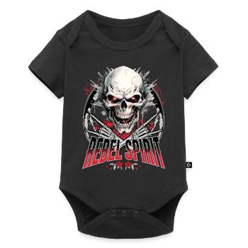 Skull Skull Skeleton Motorcycle Biker Gang - Baby Premium short-sleeve bodysuit - black - Front