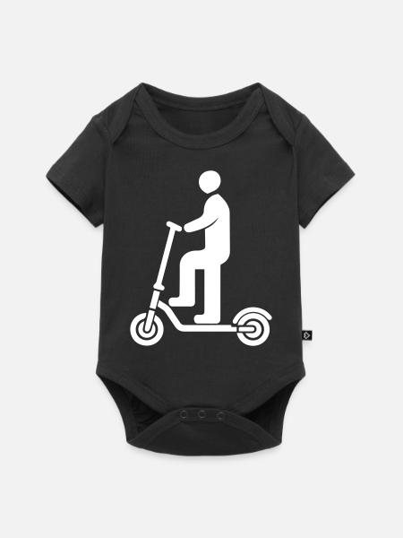 E Scooter - Baby Premium Kurzarmbody - Schwarz