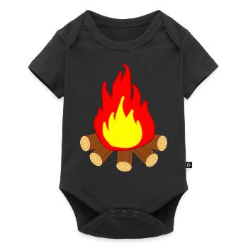 Fire - Baby Premium short-sleeve bodysuit - black - Front