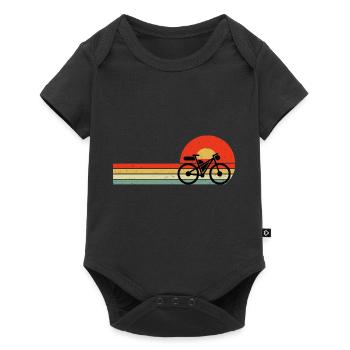 Bikepacking Cyclists Gravel Bike Vintage Retro - Baby Premium short-sleeve bodysuit - black - Front