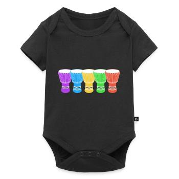 Djembé Player Drummer Music Drum Musicien - Body à manches courtes Premium Bébé - noir - Devant
