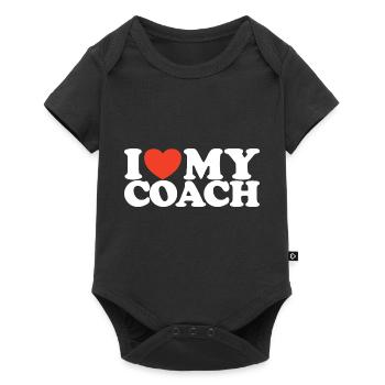 I Love My Coach Heart Shirt - Baby Premium short-sleeve bodysuit - black - Front