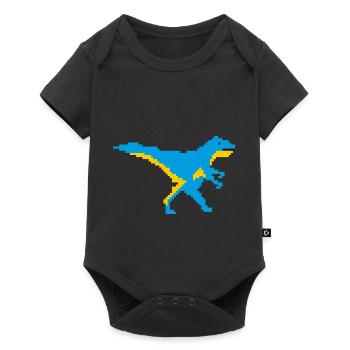  Mosaic Dino - Baby Premium short-sleeve bodysuit - black - Front
