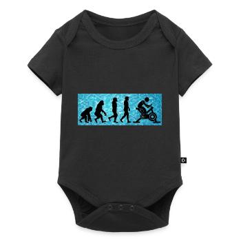 Aqua Cycling Schwimmbad Fitness Evolution - Baby Premium Kurzarmbody - Schwarz - Vorne