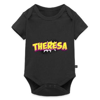Theresa nom personnalisé bande dessinée Style Pop Art, - Body à manches courtes Premium Bébé - noir - Devant