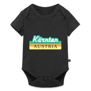 Carinthie Autriche Drapeau Armoiries Montagnes - Body à manches courtes Premium Bébé - noir - Devant