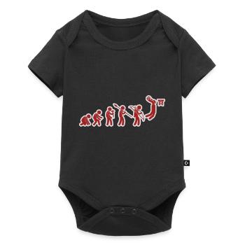 Evolution Basket-ball Rouge Blanc Grunge - Body à manches courtes Premium Bébé - noir - Devant