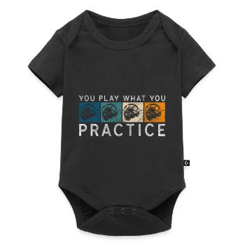 Baseball Player Bat Game Fan - Baby Premium short-sleeve bodysuit - black - Front