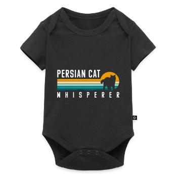 Perser Katze Katzendame Katzenfreund Katzenmama - Baby Premium Kurzarmbody - Schwarz - Vorne