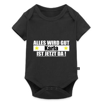 Karla Last Name First Name Birthday - Baby Premium short-sleeve bodysuit - black - Front