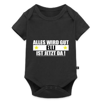 Elli last name First name Birthday - Baby Premium short-sleeve bodysuit - black - Front