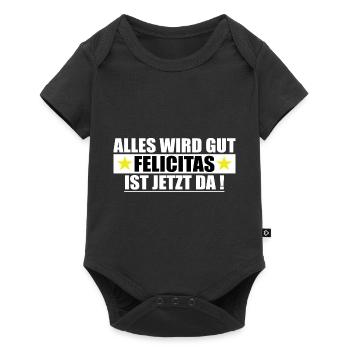 Felicitas Nom Prénom Anniversaire - Body à manches courtes Premium Bébé - noir - Devant