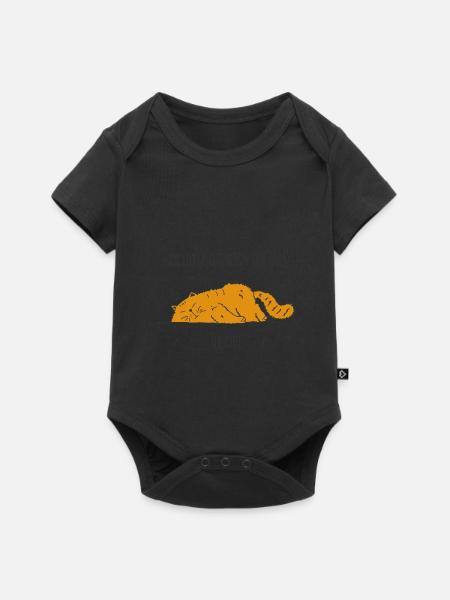 cat fluffy cuteness - Baby Premium short-sleeve bodysuit - black