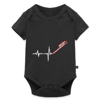 Shirt Geschenk Heartbeat Klempner - Baby Premium Kurzarmbody - Schwarz - Vorne