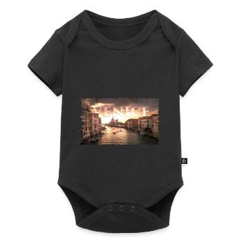idée cadeau Venise Rialto - Body à manches courtes Premium Bébé - noir - Devant
