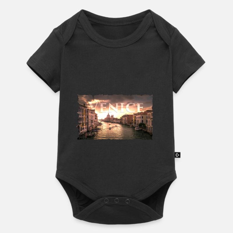 idée cadeau Venise Rialto - Body à manches courtes Premium Bébé - noir