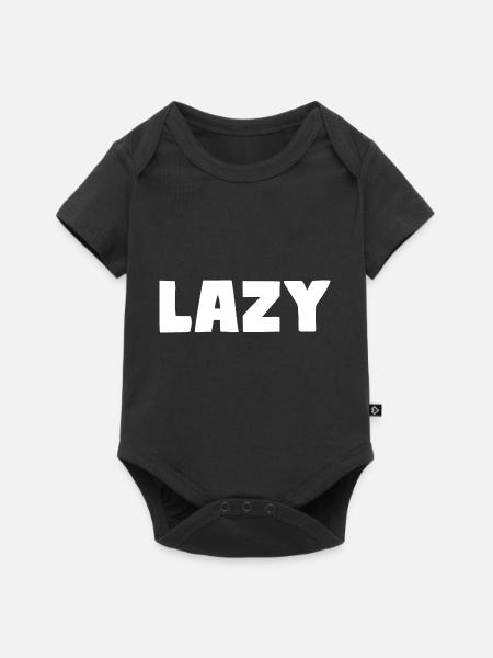 Lazy - Baby Premium Kurzarmbody - Schwarz