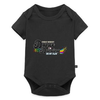 At Dancing on my own with rainbow design - Baby Premium short-sleeve bodysuit - black - Front