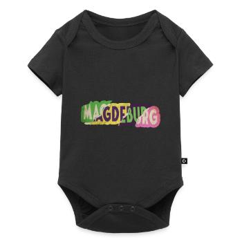 Magdebourg Allemagne City Font Punk Rétro - Body à manches courtes Premium Bébé - noir - Devant