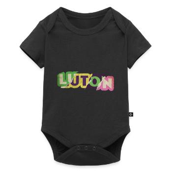 Luton Angleterre UK City Font Punk Rétro - Body à manches courtes Premium Bébé - noir - Devant