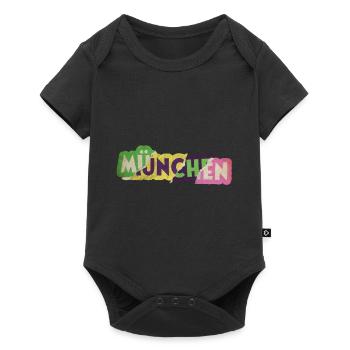 Munich Germany City Font Punk Retro - Baby Premium short-sleeve bodysuit - black - Front