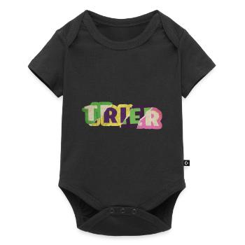 Trier Germany City Font Punk Retro - Baby Premium short-sleeve bodysuit - black - Front