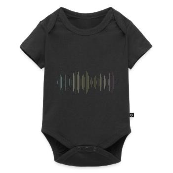Techno Rave Liebe Musik Festivals Geschenk Trance - Baby Premium Kurzarmbody - Schwarz - Vorne