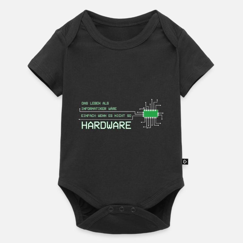 Informatiker Techniker Leben wäre einfach Hardware - Baby Premium Kurzarmbody - Schwarz