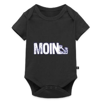 MOIN Nordisches Andenken Gruß Küste - Baby Premium Kurzarmbody - Schwarz - Vorne