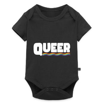 Rainbow Connection Étreinte, Joyeuse Fierté - Body à manches courtes Premium Bébé - noir - Devant