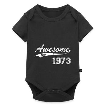 1973 T-shirt anniversaire idée cadeau impressionnant - Body à manches courtes Premium Bébé - noir - Devant