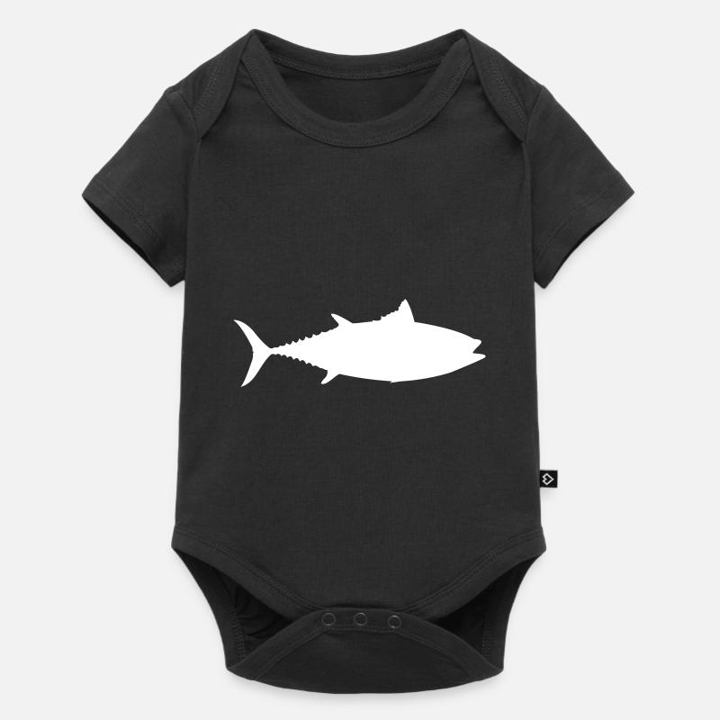 Fisch - Baby Premium Kurzarmbody - Schwarz