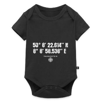 Taunusstein Geocacher Geschenk Standort GPS Stadt - Baby Premium Kurzarmbody - Schwarz - Vorne