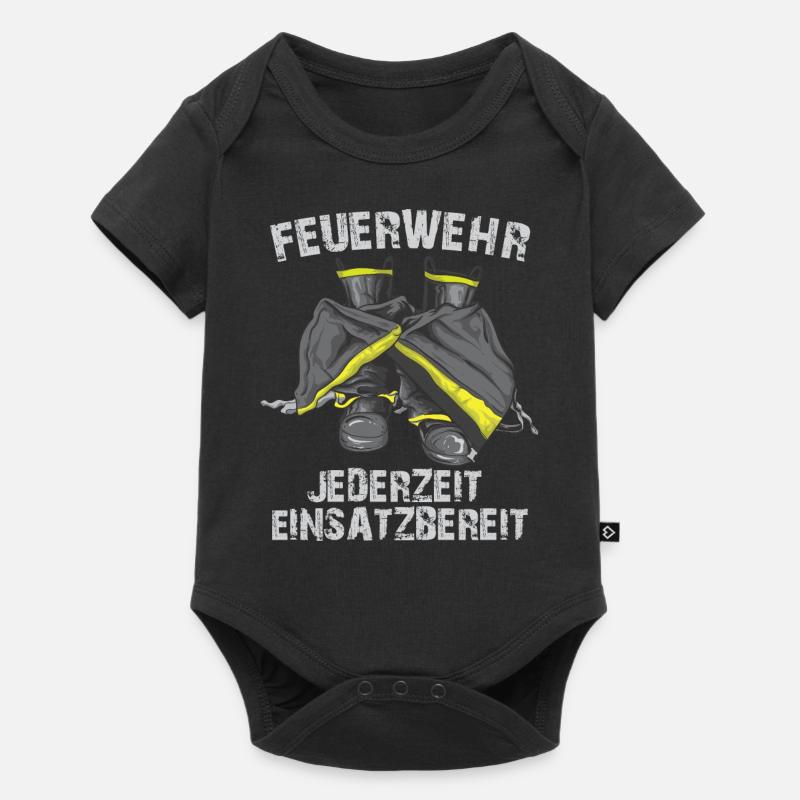 Jederzeit einsatzbereit - Baby Premium Kurzarmbody - Schwarz