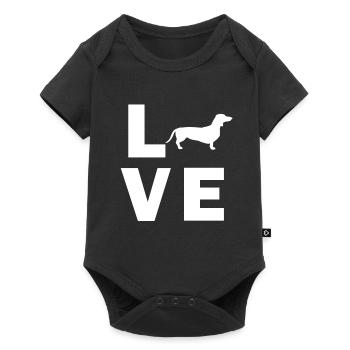 L'amour teckel - Body à manches courtes Premium Bébé - noir - Devant