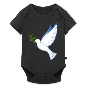 Taube - Baby Premium Kurzarmbody - Schwarz - Vorne
