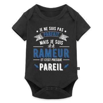 Rameur parfait cadeau - Body à manches courtes Premium Bébé - noir - Devant