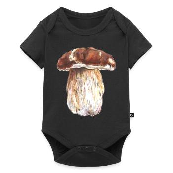 Boletus / boletus / fungi - Baby Premium short-sleeve bodysuit - black - Front