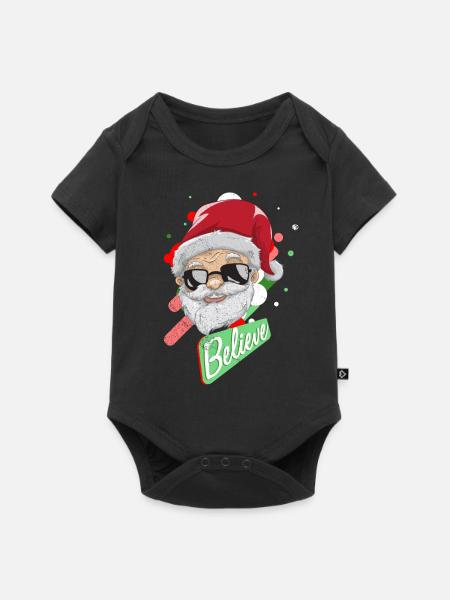 Weihnachtsmann - Baby Premium Kurzarmbody - Schwarz
