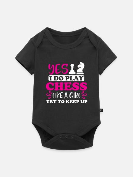 Schach - Baby Premium Kurzarmbody - Schwarz