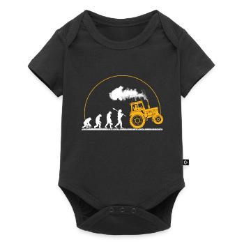 Traktor Shirt · Landwirtschaft · Traktor Evolution - Baby Premium Kurzarmbody - Schwarz - Vorne