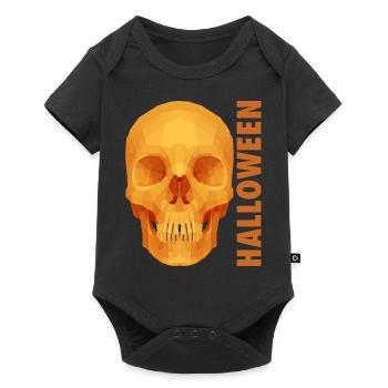 Crâne d'Halloween - Body à manches courtes Premium Bébé - noir - Devant