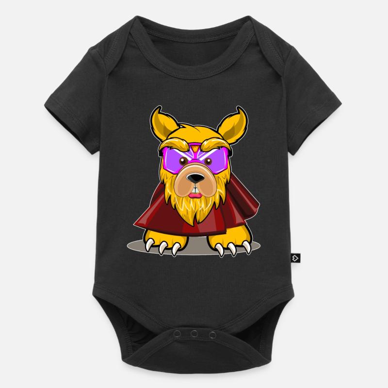 Hipster Terrier Doodle Art - Body à manches courtes Premium Bébé - noir