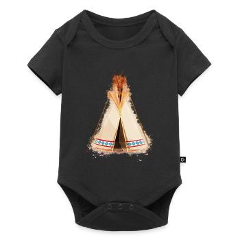 Tipi historiquement brillant - Body à manches courtes Premium Bébé - noir - Devant